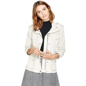 Aritzia Talula Wiltern Utility Jacket Trooper Washed Cream Color